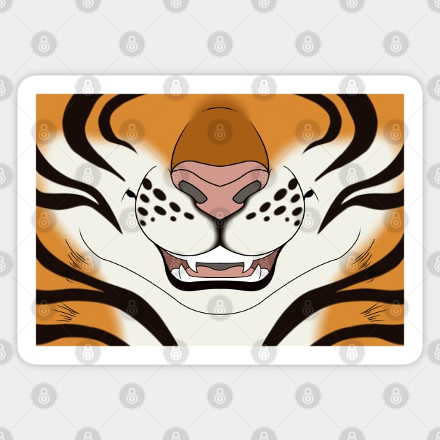 Tiger Face Sticker by KeishaMaKainn